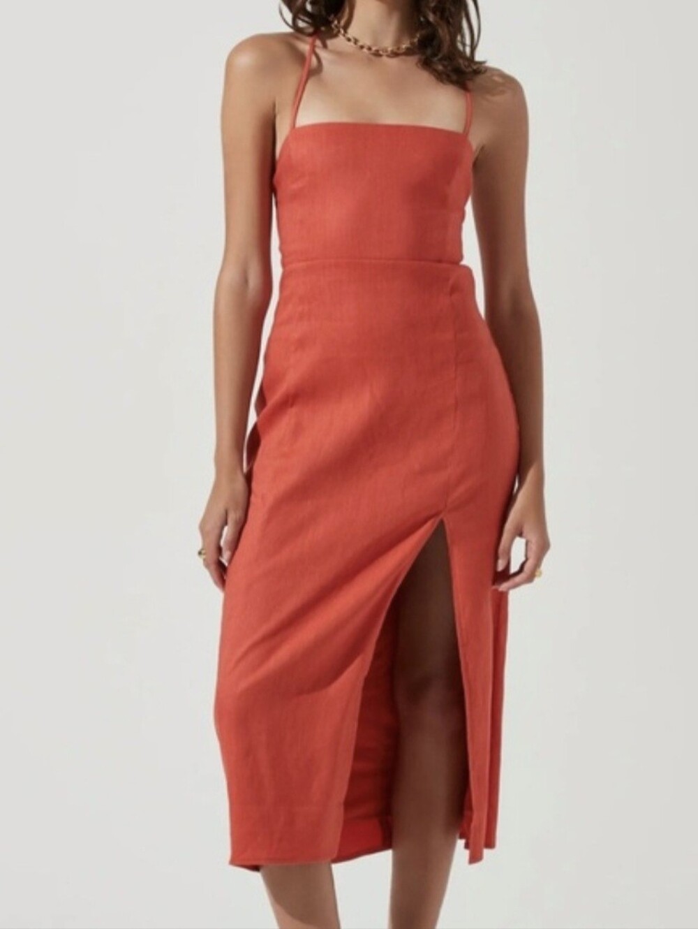 Astr The Label Red Strappy Women's Dress